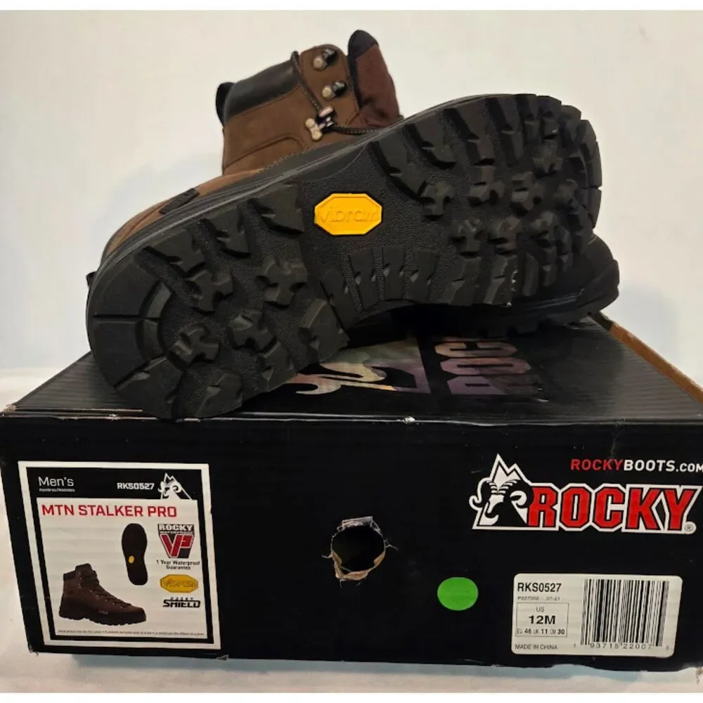 Rocky MTN Stalker Pro Waterproof Work/Hunting Boots Size 12M RKS0527
